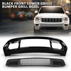 G-PLUS Front Lower Grille & Bumper Grill Bezel Compatible with Jeep Grand Cherokee 2017-2022 Black 5ZM53SZ0AA