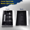 G-PLUS Corner Light Fit 1994-2000 Chevy CK/C10 1500 2500 3500 2WD,(ONLY For Composite Headlights) Signal Side Marker Lamps (Clear Lens Black Housing Clear Reflector) Bumper Headlamps,faros Assembly