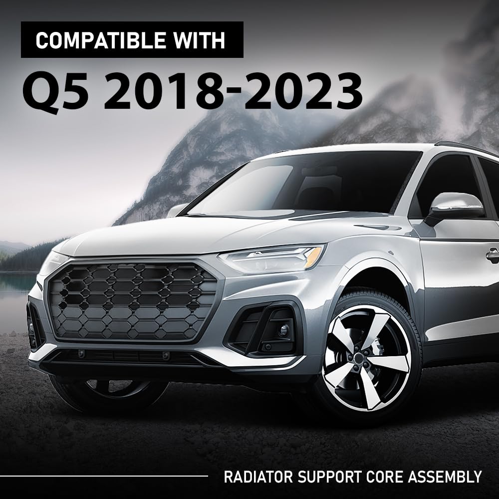 G-PLUS Radiator Support Core Assembly, Compatible with Audi Q5 2018-2023/ Q5 PHEV 2020-2023 L4 2.0L, AU1225140, 80A805594B, 80A805594