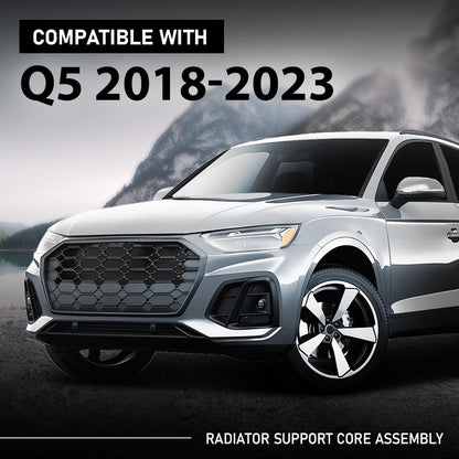 G-PLUS Radiator Support Core Assembly, Compatible with Audi Q5 2018-2023/ Q5 PHEV 2020-2023 L4 2.0L, AU1225140, 80A805594B, 80A805594