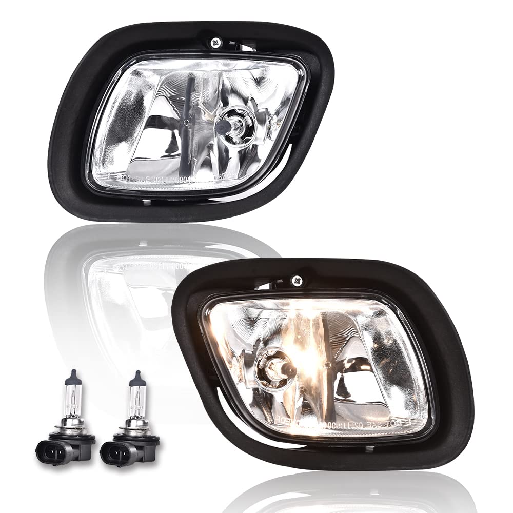 G-PLUS Left Right Front Fog Lights Lamps Replacement Pair Compatible with Freightliner 2017 Cascadia 2009-2016 Cascadia 113 2008-2016 Cascadia A0651908001 FL2593102 A0651908000 FL2592102
