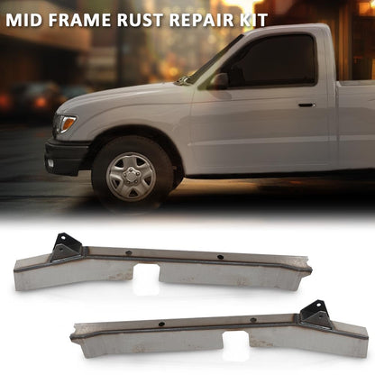 G-PLUS Mid Frame Rust Repair w/Spring Mount Left and Right Side Compatible with 1996-2004 Toyota Tacoma Regular Cab 2WD 4WD Prerunner/Not Fit Extended Cab