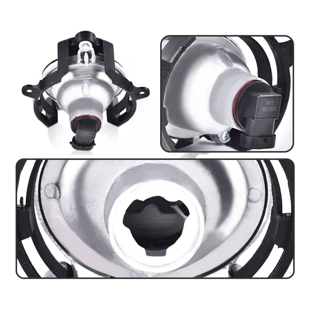 G-PLUS Front Bumper Fog Lights + Cover Trim Compatible with Buick LaCrosse 2010 2011 2012 2013 Driver & Passenger Side Fog Lamps Clear lens RW1345