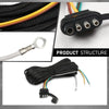 G-PLUS 25 FT 4 Pin 5 Wire Flat Trailer Wiring Harness Kit Copper Wire Wishbone Style Fit for Boat ATV Trailer Tail Light