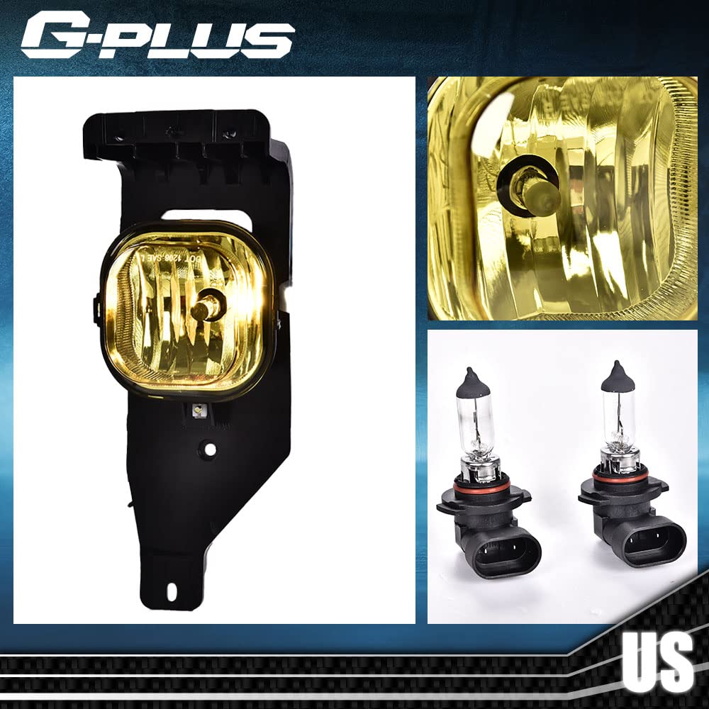 G-PLUS Bumper Driving Fog Lights Lamp Compatible with 2005-2007 Ford F250 F350 F450 F550 Super Duty / 2005 Ford Excursion Driver & Passenger Side Fog Lamp Accessories