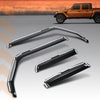 G-PLUS in-Channel Side Window Vent Visor Deflectors Rain Guards Compatible with Jeep Gladiator 2020-2026 Impact-Resistant PC 4 PCS Smoky