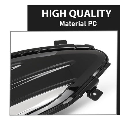 G-PLUS Front Fog Lights Lamp Cover Chrome Trim Bezel Compatible with Ford Edge 2019-2022 KT4Z15266CA, KT4Z15266CB Black
