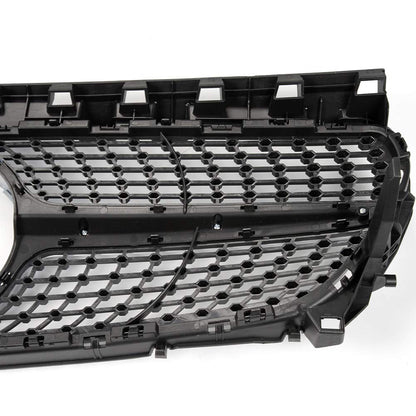 Diamond Star Front Bumper Mesh Grille Compatible with W117 CLA Class CLA180 CLA200 CLA250 CLA45 AMG 2014-2016 Silver Hood Upper Grille Assembly