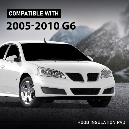 G-PLUS Black Hood Insulation Pad 1/2" with Clips Compatible with Pontiac G6 2005 2006 2007 2008 2009 2010