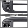 G-PLUS 1Set Center Dash Radio Surround Bezel Trim Panel Compatible with 2000-2003 Ford F150/2000-2002 Ford Expedition Grey Dashboard Cover