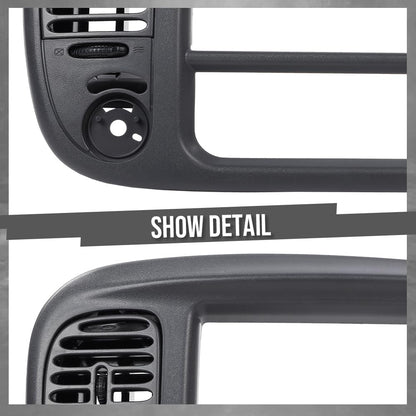 G-PLUS 1Set Center Dash Radio Surround Bezel Trim Panel Compatible with 2000-2003 Ford F150/2000-2002 Ford Expedition Grey Dashboard Cover