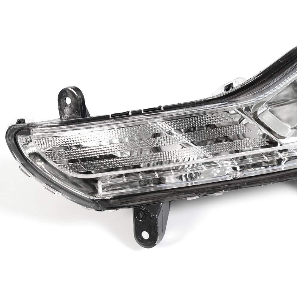 G-PLUS Front Bumper Fog Lights Compatible With 2013-2016 Ford Escape Kuga Driving Fog Lamps Driver & Passenger Pair Black Housing Clear Lens