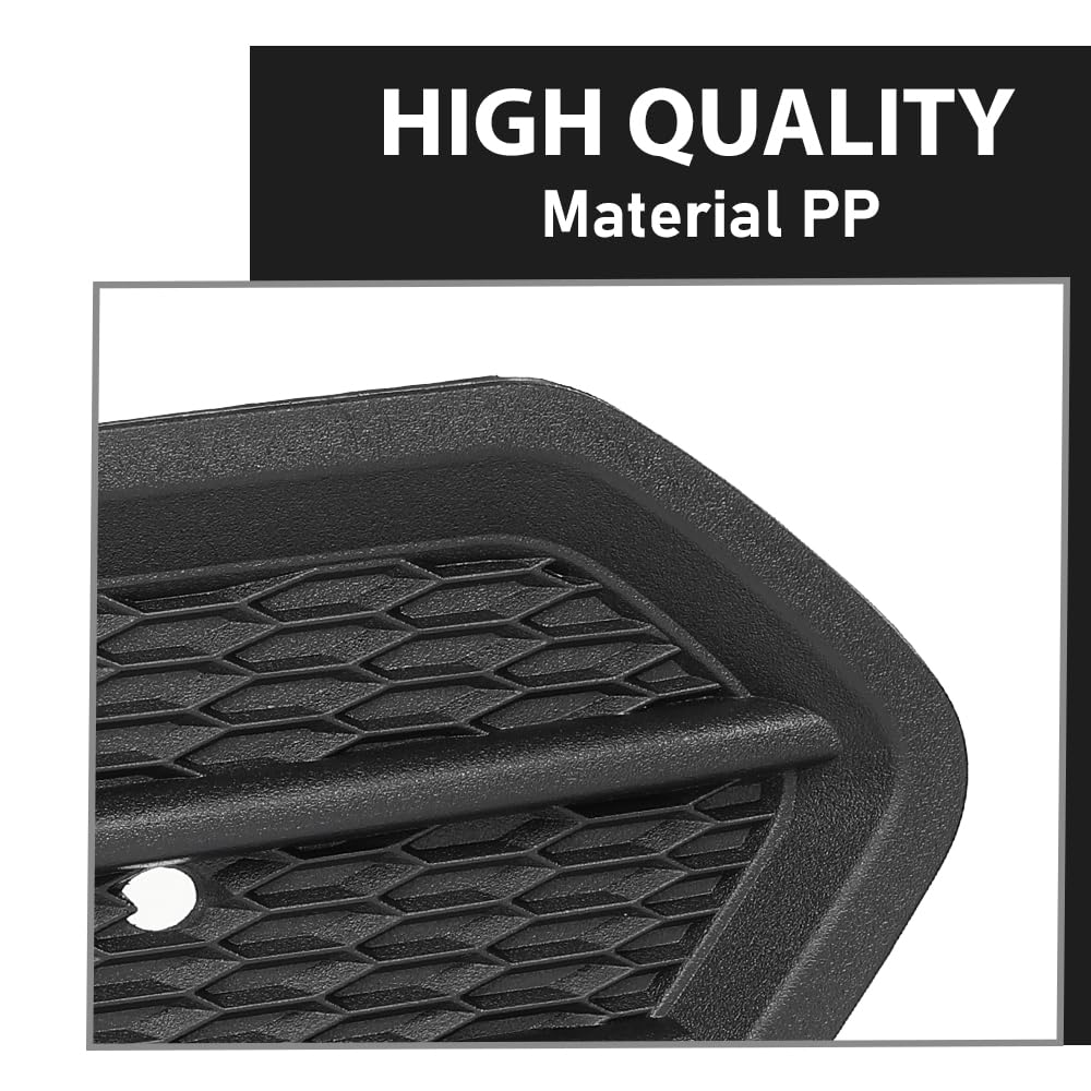 G-PLUS Fog Light Cover Bezel Grille Bumper Insert Set Compatible with Ford Escape Kuga 2017-2019 GJ5Z17K946AB, GJ5Z17K946AA, FO1038164, FO1039164 Black
