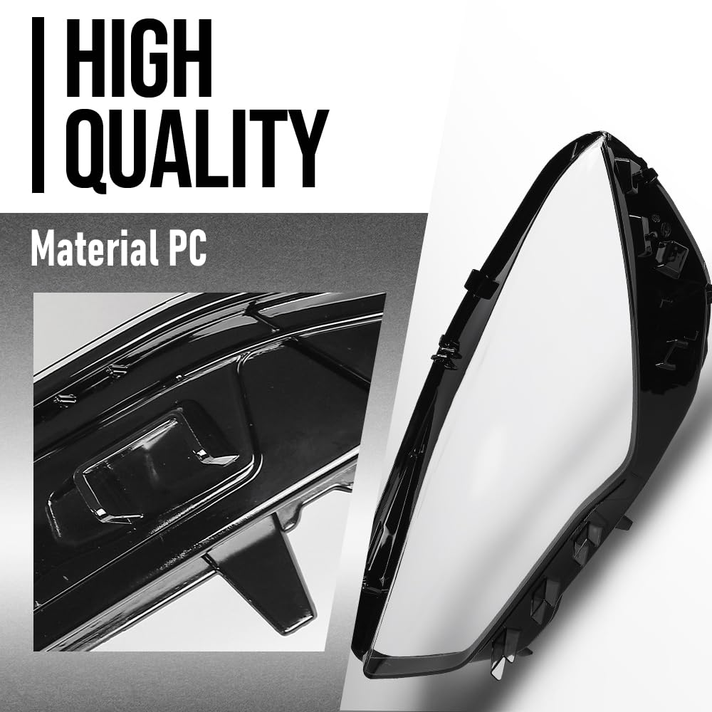 G-PLUS Headlight Lens Cover Compatible with Benz CLA-Class W118 CLA250 CLA35 AMG 2020-2022 Left & Right Front Headlamp Lens Cover Clear