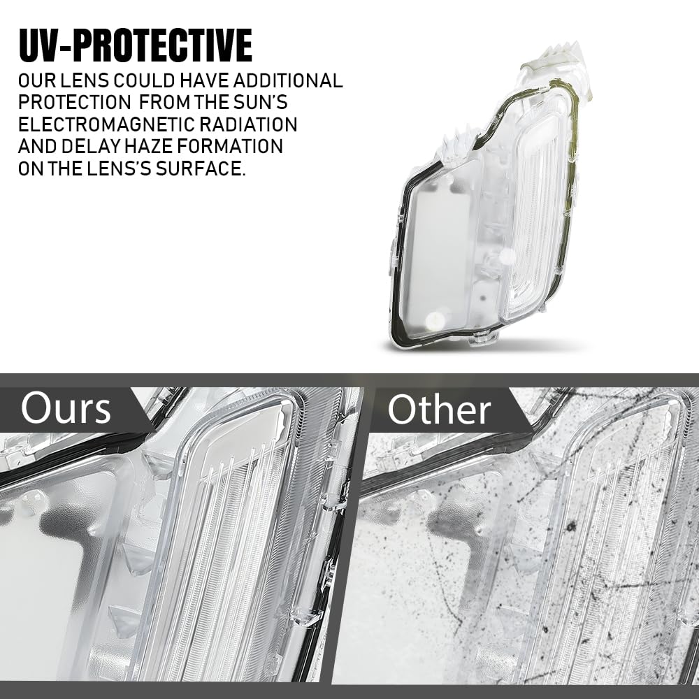 G-PLUS LED Front Fog Light Lamp Driving Light Left Driver Side Compatible with Volvo XC60 2014-2018 31364330 White