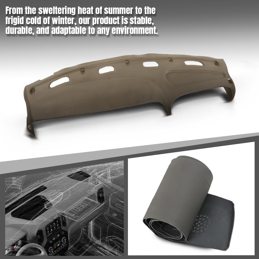 G-PLUS TPE Molded Dash Cover Pad Compatible with 1998-2001 Dodge Ram 1500 (submodel: Laramie, Sport, ST, WS)/1998-2002 Dodge Ram 2500/3500 Base 99815013