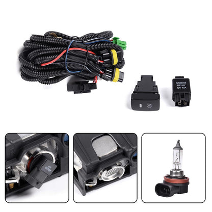 G-PLUS Front Bumper Driving Fog Lights W/Wiring Kit Compatible with 2003-2007 Honda Accord 4DR Sedan/Compatible with 2004-2008 Acura TL All Models luces de neblina