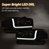 G-PLUS LED Headlights Assembly Fit GMC Sierra 1500HD 2500HD 3500 1999-2007/Fit GMC Yukon XL 1500 2500 1999-2006,Headlamps Clear Lens Chrome Housing Clear Reflector,faros delanteros