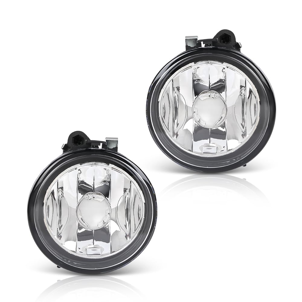 G-PLUS Fog Light Lamp Pair of Left & Right Side Compatible with BMW X1 2016-2019 / X2 2018-2021 Fit BMW X3 2011-2017 / X4 2015-2018 w/o Adaptive Headlamps 63177238787, 63177238788 Black