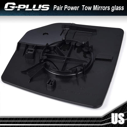 G-PLUS Power Mirror Glass Compatible With Ford F150 2015-2020 Exterior Mirror View Mirror Glass,A Pair Left+ Right Side