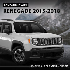 G-PLUS Engine Air Cleaner Housing for Jeep Renegade 2015-2018 Black Front View