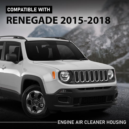 G-PLUS Engine Air Cleaner Housing Compatible with Jeep Renegade 2015-2018 Black 68405395AA