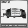 G-PLUS Center Dash Radio Bezel Climate Trim Panel Compatible with Dodge Ram 1500 2002-2005/ Ram 2500 3500 2003-2005 (w/Vents, w/o Storage)