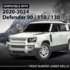 G-PLUS Front Bumper Lower Grille Compatible with Land Rover Defender 90 110 130 2020-2024 Glossy Black Grill LR133561, LR129440, L8B217H750BA