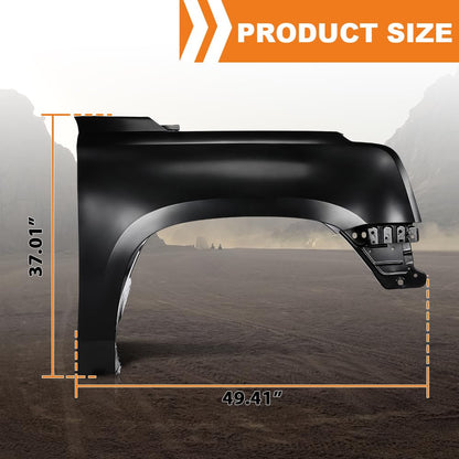 G-PLUS Front Right Passenger Side Fender Compatible with GMC Yukon/Yukon XL(submodel: Denali, SLE, SLT) 2015-2020 23272197, 22756426, 84216912, GM1241390 Black