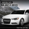 G-PLUS Pair Front Bumper Fog Light Grill Cover, Compatible with Audi A6/ A6 Quattro 2012 2013 2014 2015, Left Driver & Right Passenger Side 2PCS, 4G0807681, 4G0807682