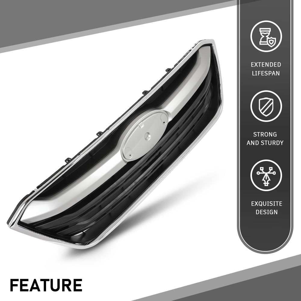 G-PLUS Front Bumper Grille Compatible with Subaru Outback 2020-2022 Chrome Trim Grill 91121AN08A, SU1200189