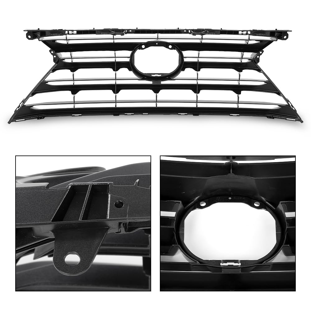 G-PLUS Front Upper Bumper Grille Shell Insert Compatible with NX200t NX300h 2015 2016 2017 LX1200172 5311178010 Silver