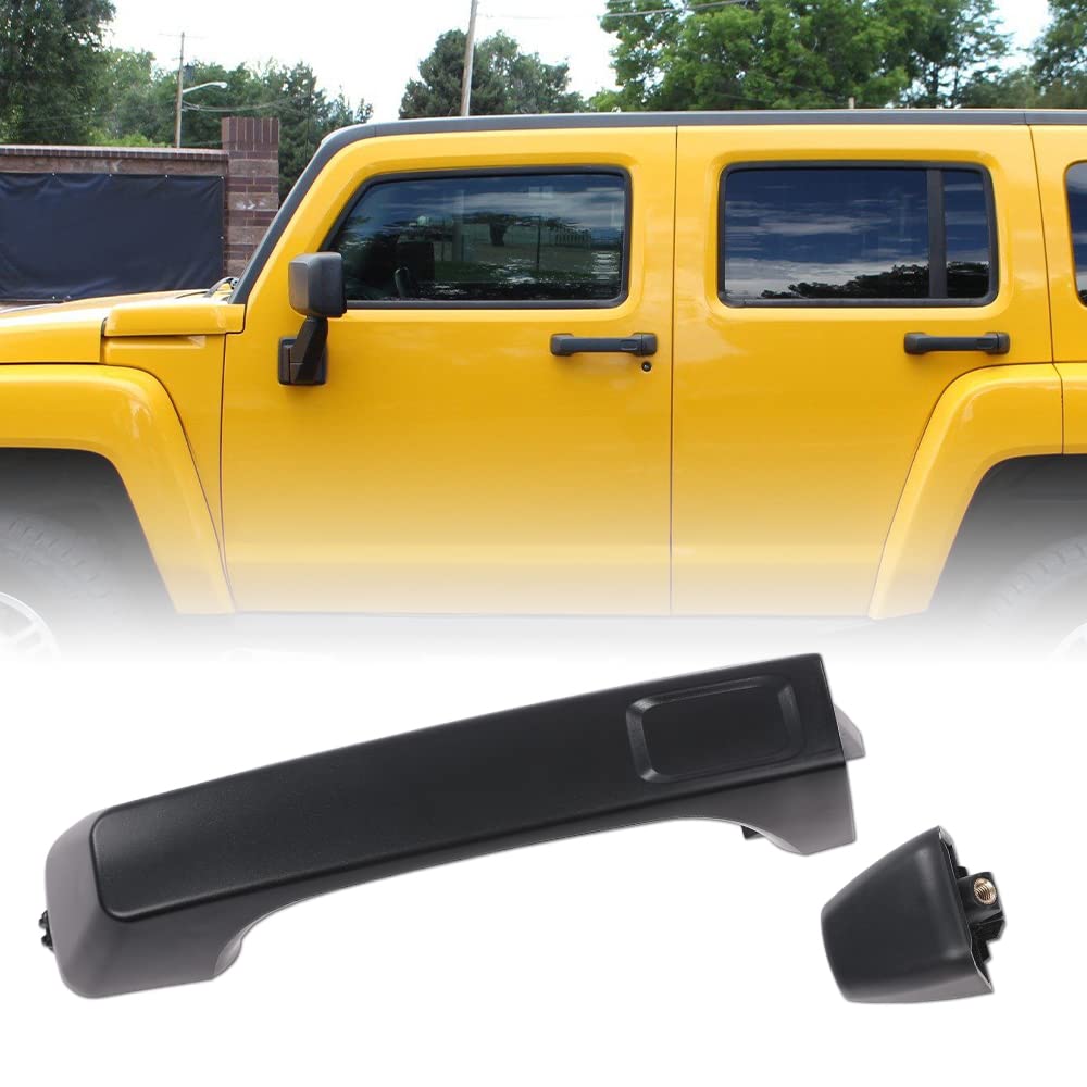 G-PLUS Door Handle Set Compatible with Hummer H3 2006-2010 15296933 15794314 25957909, 25957911 Front and Rear Set of 5 Black