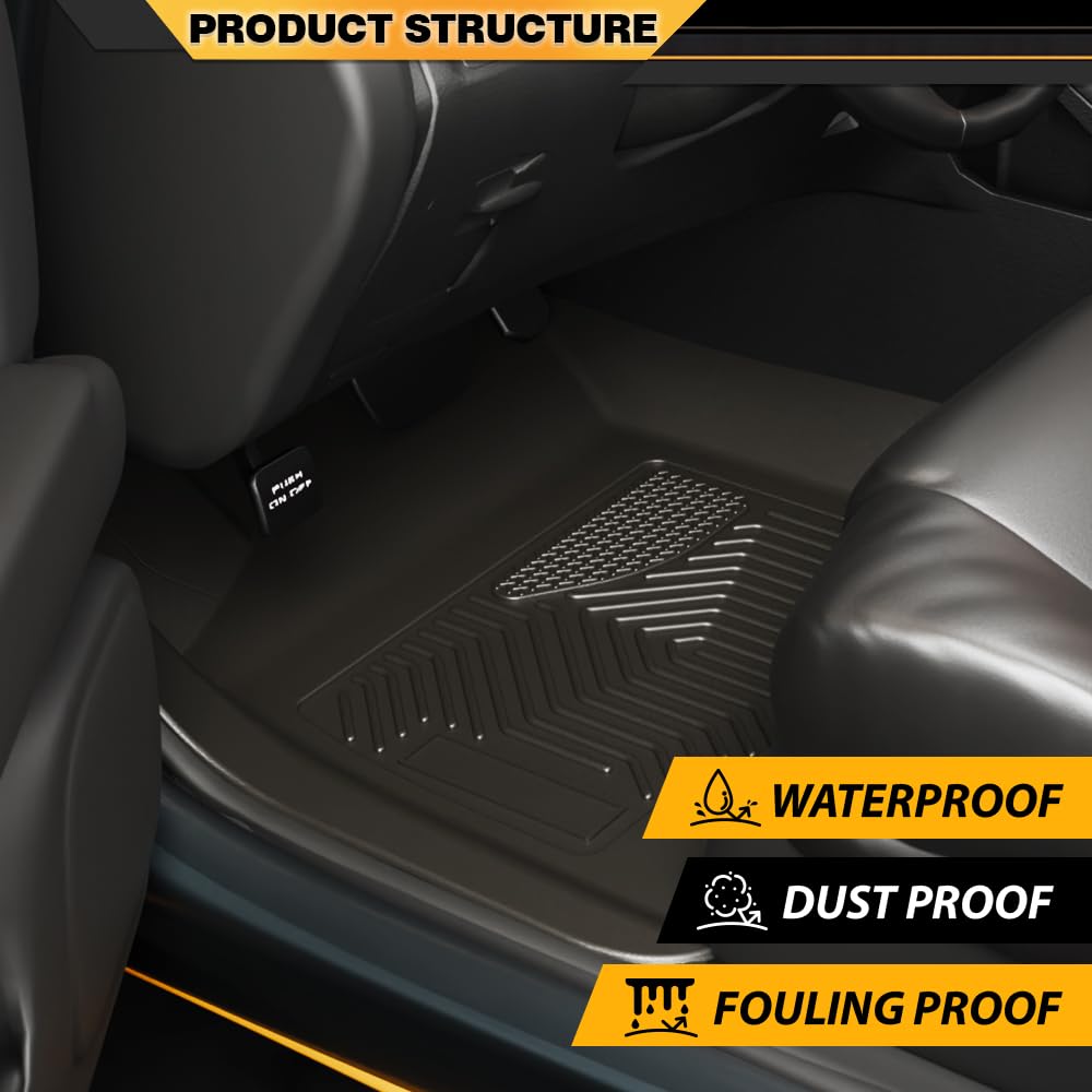 G-PLUS Cargo Liners Fit Honda Civic 2022 2023 2024 2025 2025(for Automatic, Not for Manual) All Weather Floor Liners Fit Acura Integra 2023-2025 & Rear Seats w/o USB Ports, 1st & 2nd Row