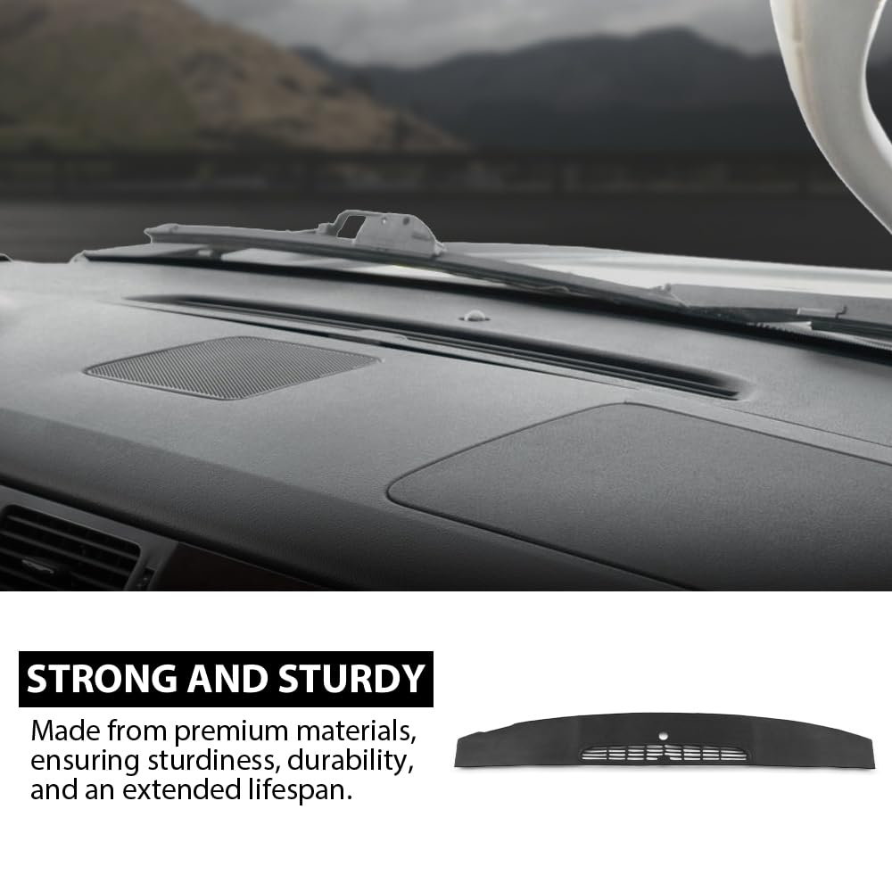 G-PLUS TPE Defrost Dash Cover Cap Compatible with 2007-2013 Chevy Silverado GMC Sierra/ 2007-2014 Chevy Tahoe Avalanche Suburban GMC Yukon XL Denali Black
