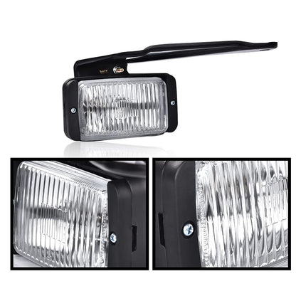 G-PLUS Front Fog Lights Compatible with Chevy GMC C/K 1500 2500 3500 1988-1999, Fit Chevy Blazer/GMC Jimmy 1995-1997 Left & Right Clear Lens Chrome Housing, 16524928, GM2593106