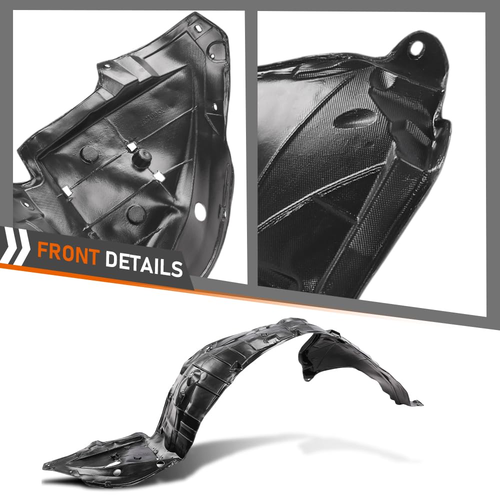 G-PLUS Front Inner Driver and Passenger Side Fender Liners Pair Compatible with Nissan Altima 2019-2023 Black