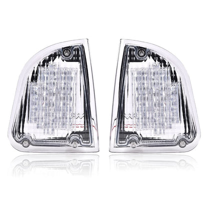 G-PLUS 1Pair Amber LED Turn Signal Lights Compatible with Kenworth 2008 & Older K300 T300 T330 T600 Front LH & RH Side Marker Turn Signal Corner Lights Parking Lights Assembly K256-509 P54-1038 White