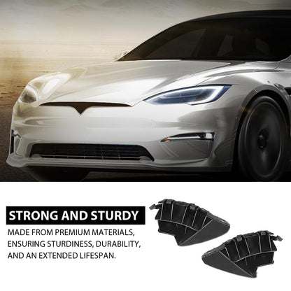 G-PLUS Front Bumper Fender Bracket Left & Right Side Compatible with Tesla Model S 2012-2021 109549500A, 109549600A, 1095495-00-A, 1095496-00-A Black