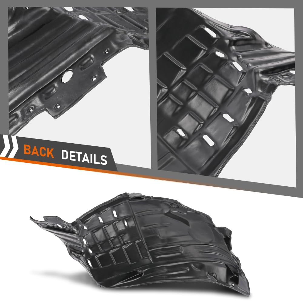 G-PLUS Front Inner Driver and Passenger Side Fender Liner Set w/Clip Compatible with Nissan 350Z 2003-2005 63845CD000, 63844CD000, NI1250130, NI1251130 2 PCS Black