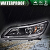 G-PLUS Headlights Compatible with 2013 2014 4-Door Sedan Honda Accord Factory Style Automotive Headlamps Assembly (Black Passenger & Driver Side(Left+Right)),faros delanteros
