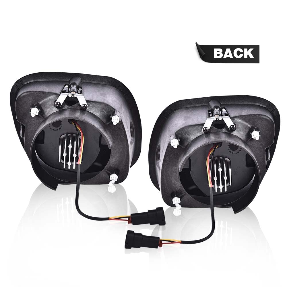 G-PLUS LED Fog Lights Compatible with Freightliner Cascadia 2008-2017 (For Models Without Daytime Running Lights) LH & RH LED Fog Lamps White Light Clear Lens Black Housing