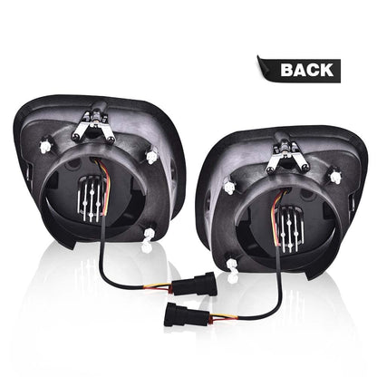 G-PLUS LED Fog Lights Compatible with Freightliner Cascadia 2008-2017 (For Models Without Daytime Running Lights) LH & RH LED Fog Lamps White Light Clear Lens Black Housing