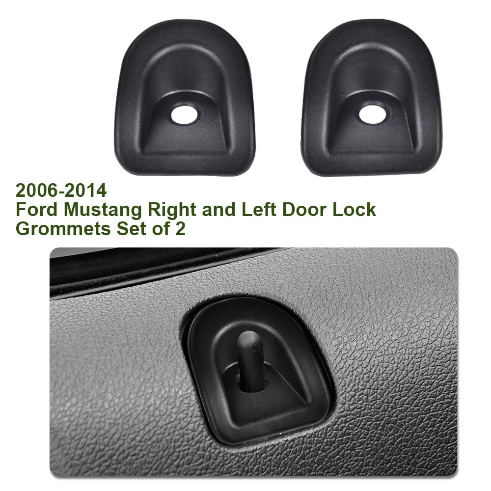 G-PLUS Door Lock Grommets Set Compatible with 2006-2014 Ford Mustang,Front Left & Right Black 2PCS