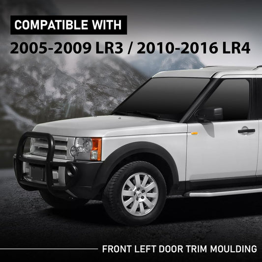 G-PLUS Front Left Door Body Moulding Trim Compatible with LR3 2005-2009, Compatible with LR4 2010-2016 Black