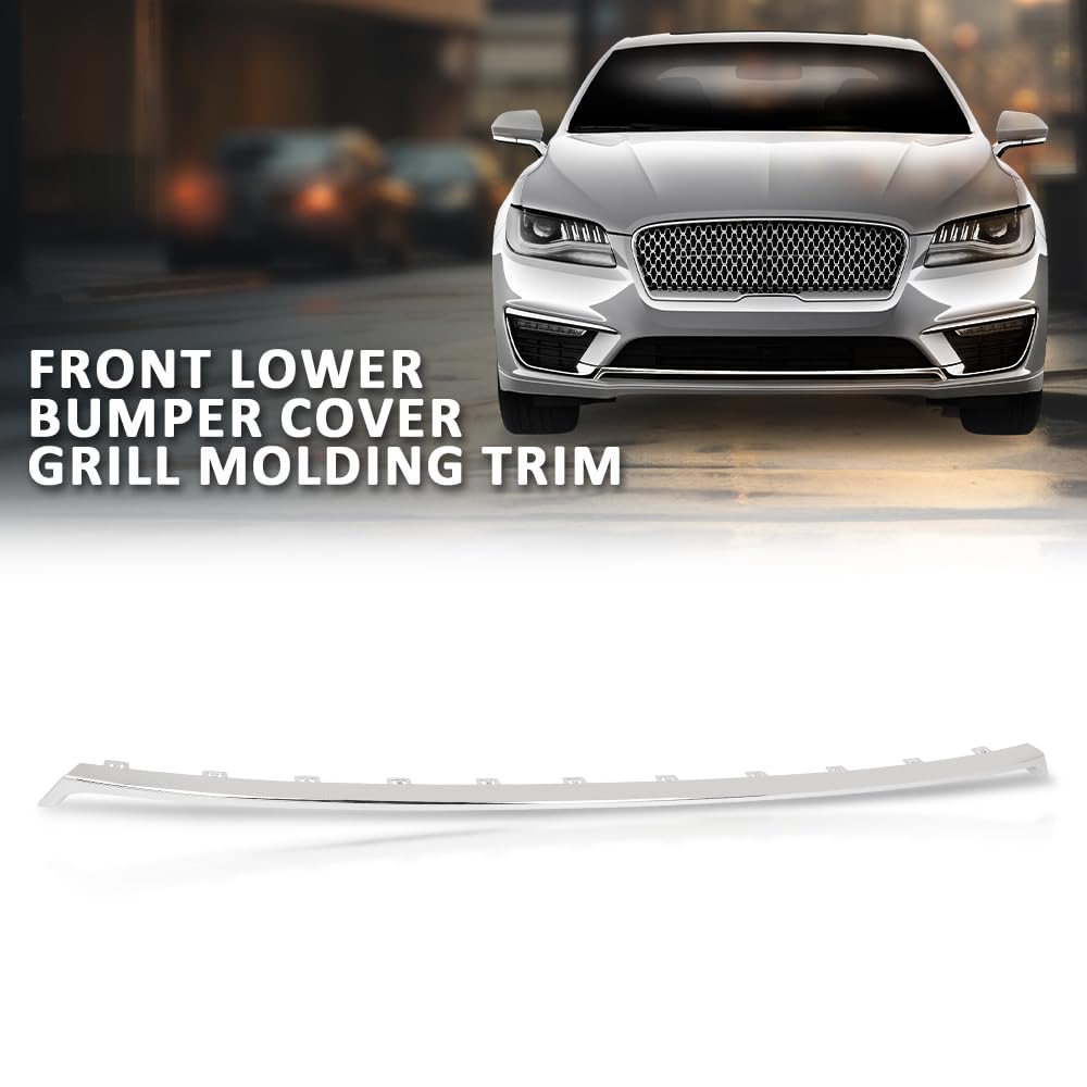 G-PLUS Front Lower Bumper Grille Molding Trim, Compatible with Lincoln MKZ 2017-2020, HP5Z-8419-AB, HP5Z8419AB, FO1044118