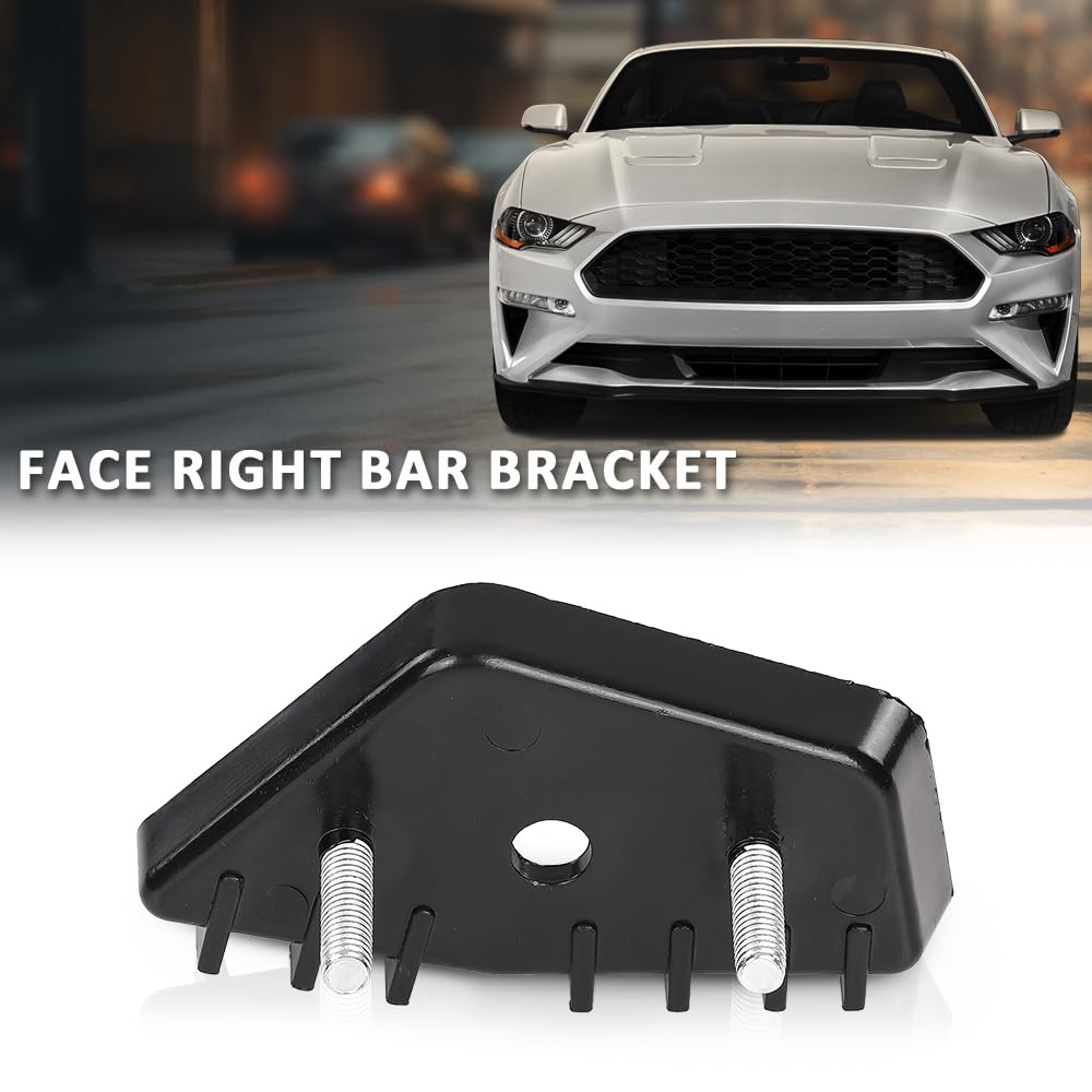 G-PLUS Front Bumper Face Bar Bracket Retainer Mounting Brace Passenger Right Side Hand Compatible with Ford Mustang Bullitt/Mach 1 2019-2023,Fit Ford Mustang 2018-2023 JR3Z17C947B, FO1043154 Black