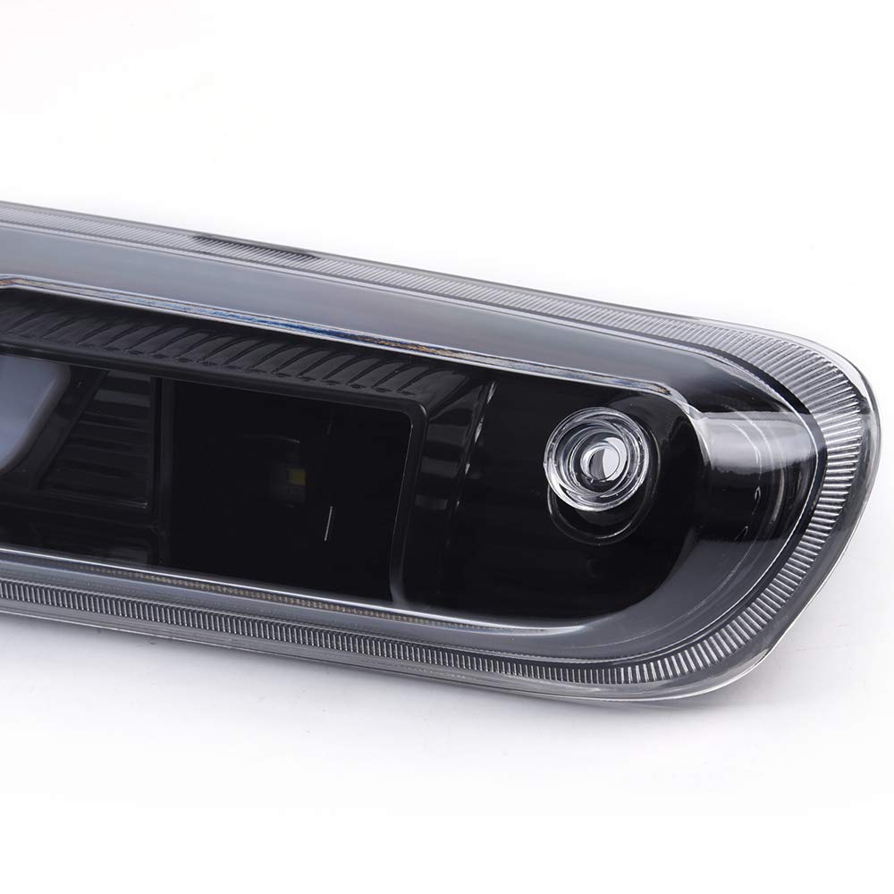 G-PLUS White Cover Black Bottom 3D LED Bar For 07-13 Compatible for Silverado/Sierra 3rd Third Brake Light/Cargo Lamp Lens