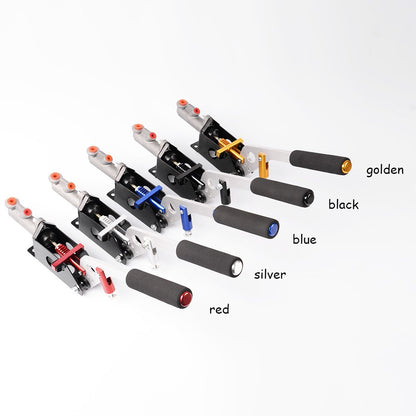 G-PLUS Hydraulic Handbrake Universal Ebrake Fit for Drift Track Rally Racing Emergency Parking E-Brake Adjustable Pre-Load & Pin Locations Vertical Horizontal with Anti-Slip Sponge Handle Blue
