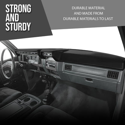 G-PLUS Dashboard Panel Dash Cover Compatible with Ford F100 F150 F250 F350 Bronco 1980 1981 1982 1983 1984 1985 1986, Black